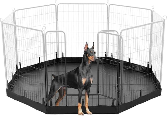 PJYuCien Dog Playpen Bottom Pad,Fits 32 Inch Width 8 Panels Regular Octagon Metal Exercise Pet Playpen,Black (Note:Playpen Not Included !!!)