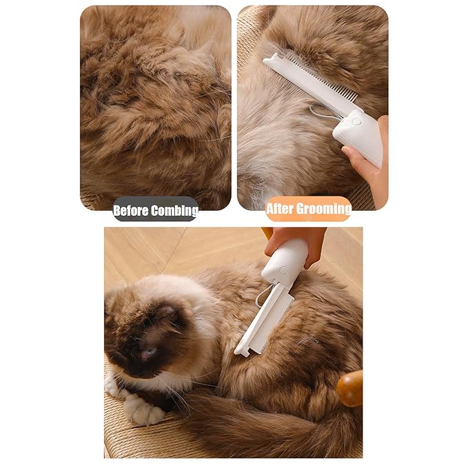 Collapsible Pet Hair Comb,3 In 1 Multifunctional Pet Grooming Brush Pet Hair Comb,Professional Grooming Tool For Long And Short Haired Dog,Cat And Other Pets,1Pieces.