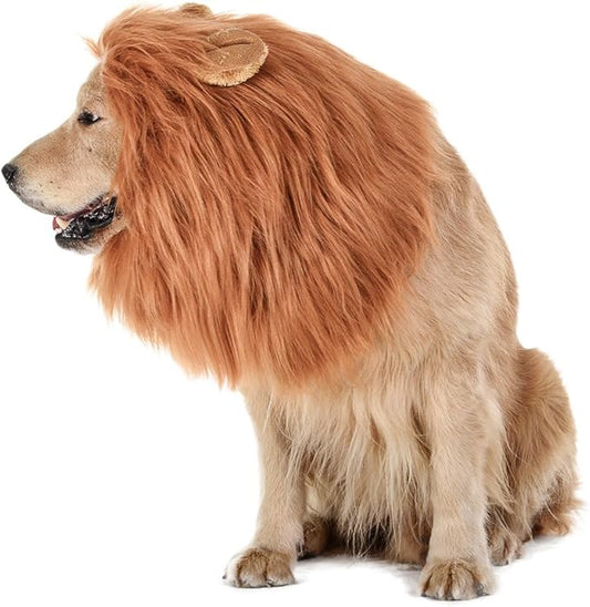 TOMSENN® Realistic & Funny Lion Mane for Dog Complementary Lion Mane for Dog Costumes for Medium to Large Sized Dogs Costumes for Animals
