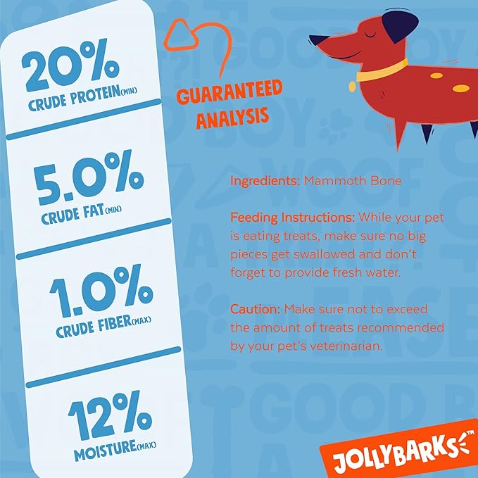 Mammoth Dog Bones for Large Dogs | 16" Long Lasting Dog Bone| Savory Smoked Dog Bones for Aggressive Chewers (1 Pack)