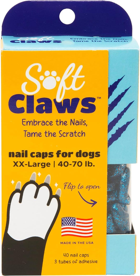 Canine Soft Claws Nail Caps, XX-Large, Blue