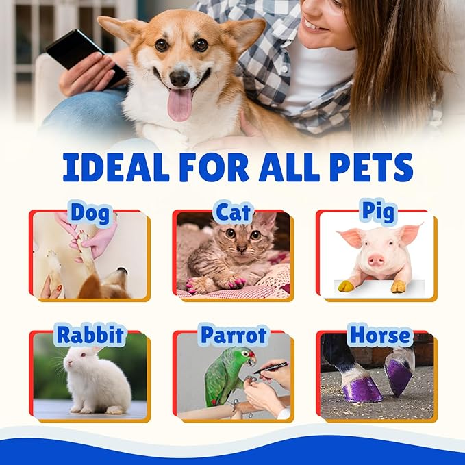 Dog Nail Polish Pens Quick-Dry Set – 8 Metallic & Matte Colors Pawlish Pens, 1 Nail File with 1 Top Coat Pen – Non-Toxic, Easy to Apply, Pet-Safe Accessories for Small & Large Puppies & Cats