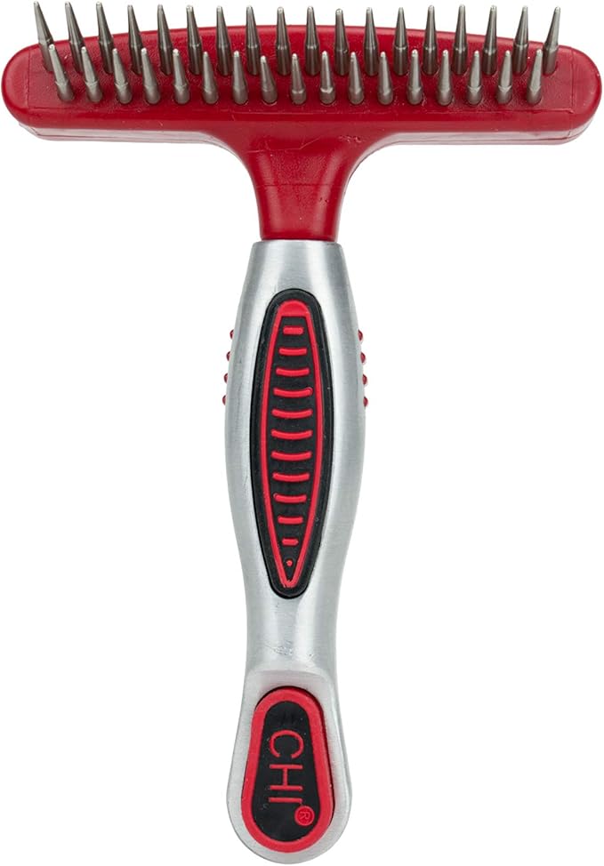 CHI for Dogs Double Sided Shedding Rake And Blade | Best Grooming Tools for Dogs With All Types of Hair | Pet Grooming Brush for Shedding, Safe Dematting