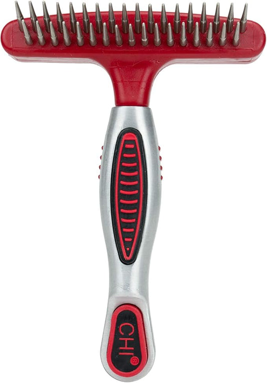 CHI for Dogs Double Sided Shedding Rake And Blade | Best Grooming Tools for Dogs With All Types of Hair | Pet Grooming Brush for Shedding, Safe Dematting