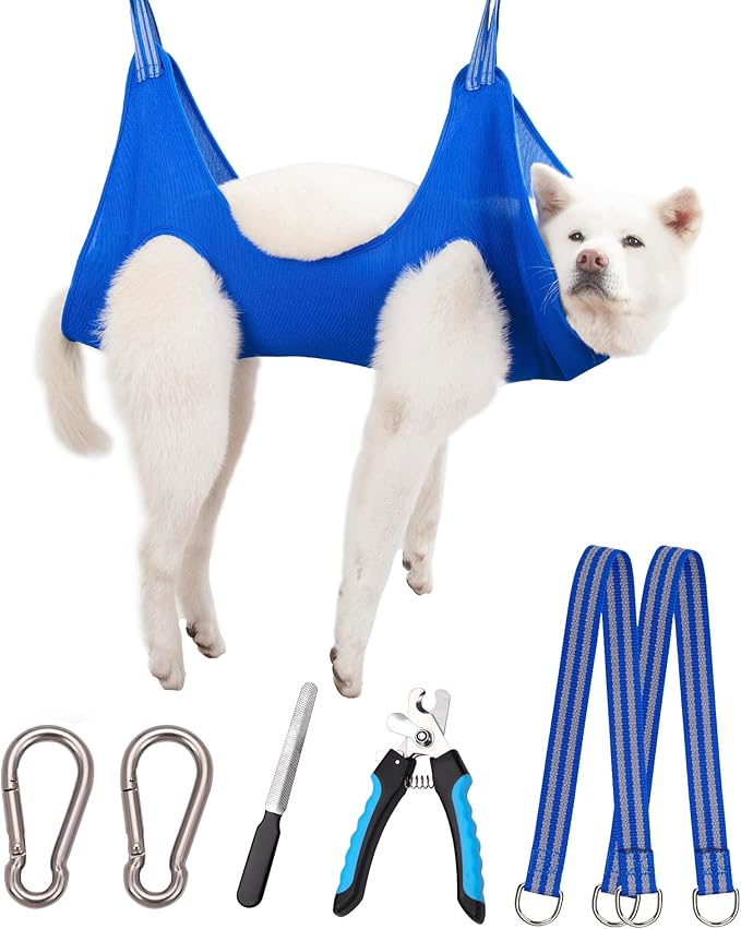 Dog Pet Grooming Hammock,XL Dog Hanging Harness for Nail Clipping, Dog Trimming Cutting Hammock, Dog Sling Holder Helper for Large Dogs, Dog Grooming Restraint Bag