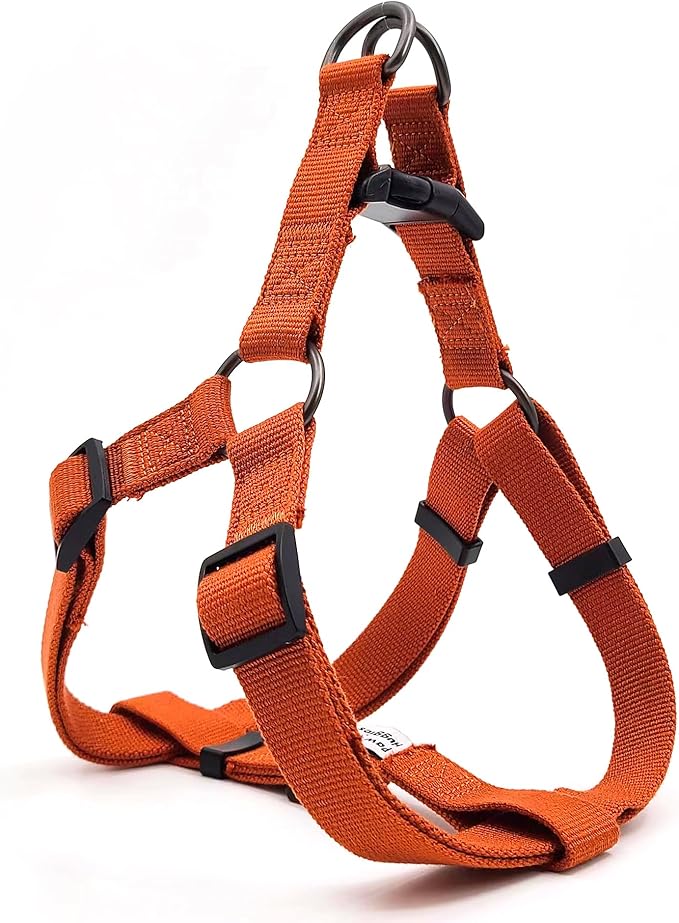 Dog Harness for Small Dogs Rayon Derived from Bamboo 90%, Polyester 10%, Step-in Adjustable Dog Harness XS XXS Dog Harness Available for Small Dogs-Orange