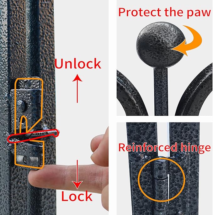 Dog Playpen,32/40/45 Inch Height in Heavy Duty, Folding Indoor Outdoor Anti-Rust Dog Exercise Fence, Portable Pet Playpen with Door for Large Medium Small Dogs and Pet (8 Panels, 32 Inch) Silver