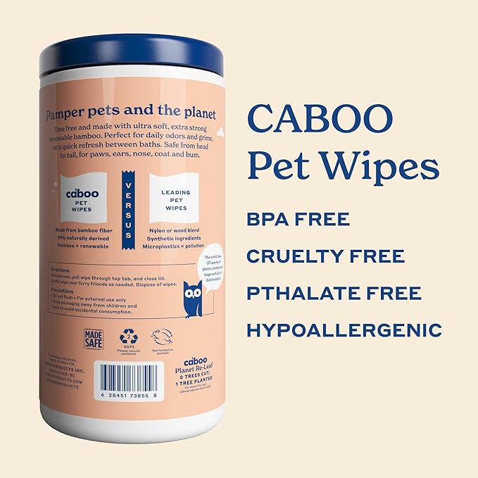 CABOO BAMBOO PET WIPES (8x70.00)