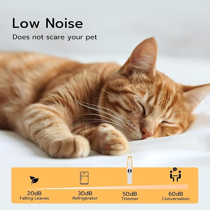 Mcbazel 2 in 1 Pet Micro Precision Trimmer & Nail Grinder, Multifunctional Rechargeable Pet Shaver Hair Nail Trimmer with LED Light for Paws Eyes Ears Face Buttocks for Large/Small Dogs and Cats