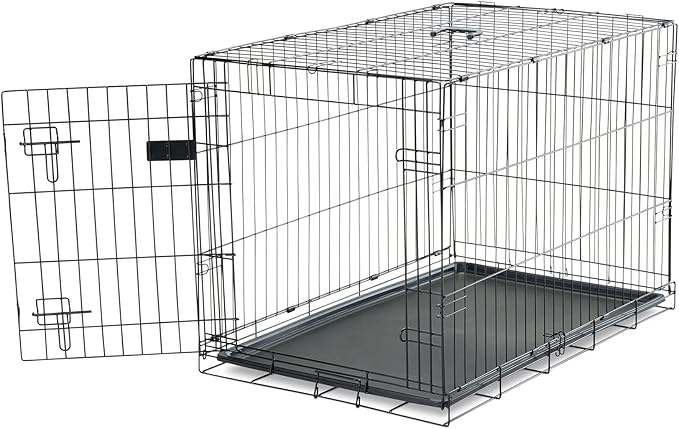Carlson Pet Products Secure and Foldable Single Door Metal Dog Crate, Intermediate