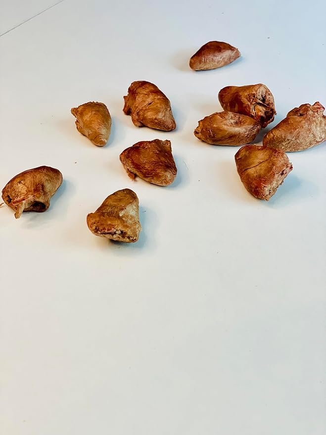 Freeze Dried Chicken Hearts - Freeze Dried Dog Treats, Chicken Hearts 2.5 oz for Dogs & Cats - Grain Free & Gluten Free - Resealable Pouch, Single Ingredient, Training Treat in Chicken Hearts