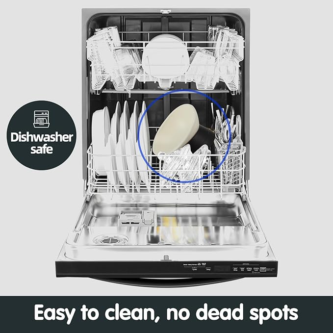 Bulldog Bowl Anti-Slip Dog Cat Dish Detachable Rubber Dog Bowl Pet Sterile Tilted Pet Feeder Slope Base (Black, 3.5 Cup (Medium/Large Dog))