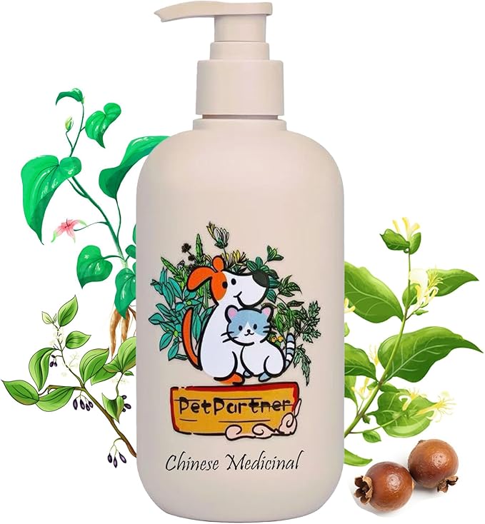 Cat & Dog Shampoo and Conditioner,Natural Chinese Medicine Shampoo，Relief Itchy Dry Skin Erythema Papules Pustules
