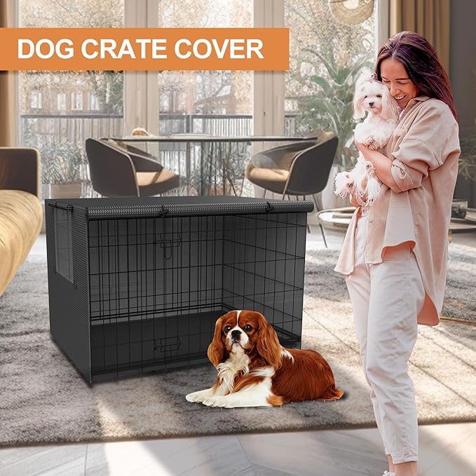 Dog Kennel Cover,Crate Covers for Dog Cages,Crate Cover 24 30 36 42 48-inch,Dog cage Cover,Waterproof Dog Crate Cover,Dog Kennel Cover,Dog Enclosure Covers,Dog Crate Covers Large and Small