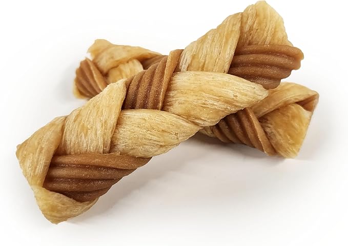 Cadet Chewalicious Chewy 'N Crunchy Braid Dog Treats, Limited Ingredient Rawhide-Free Dog Chews, Long-Lasting Made with Real Chicken, 7 Count (Pack of 1)