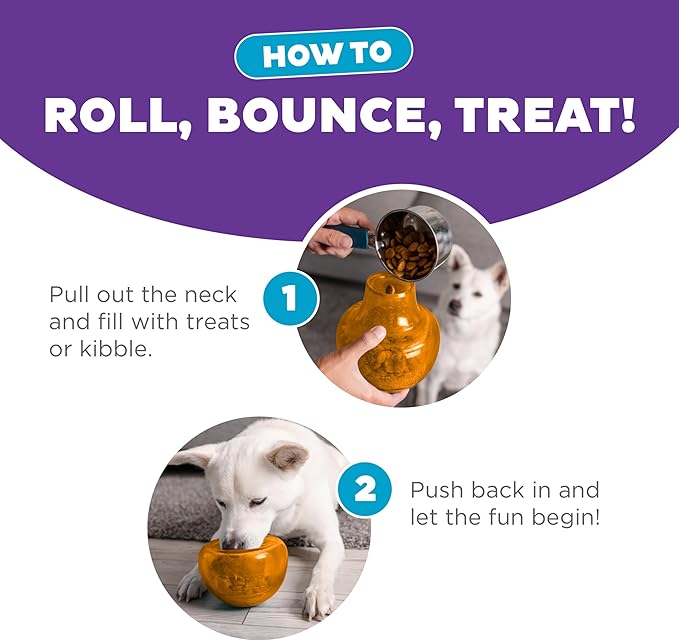 Outward Hound by Planet Dog Snoop Interactive Treat Dispensing Dog Toy, Large, Orange