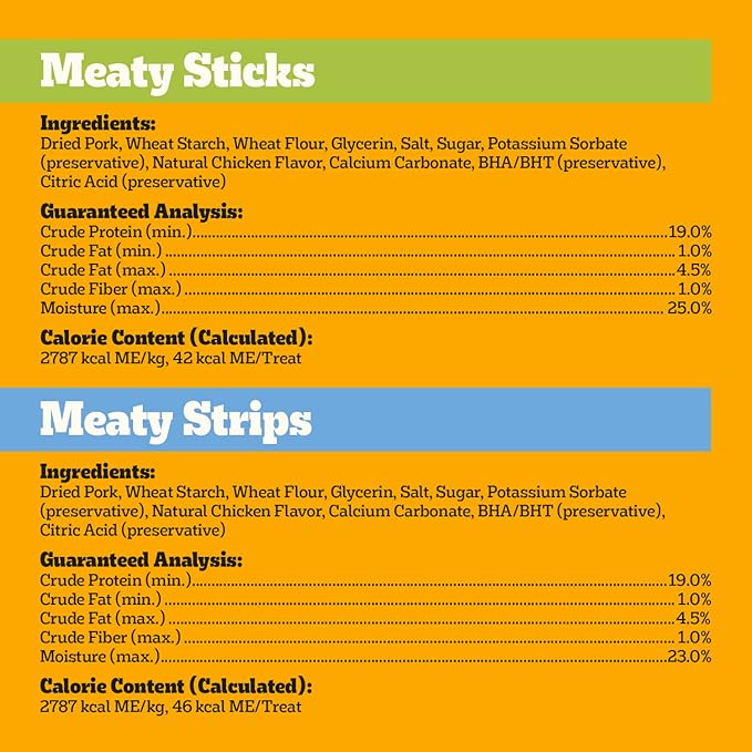 Pedigree Canine Cookout Soft Dog Treats, Chicken Flavored Meaty Sticks and Strips, (2) 18.2 oz Bags