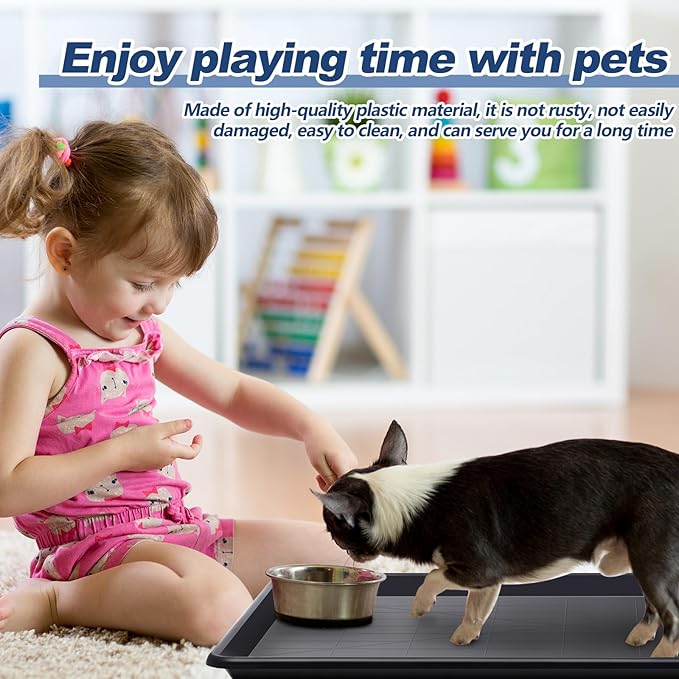 Mifoci 6 Pcs 35 × 23.6 Inch Replacement Tray for Large Dog Plastic Dog Crate Pan Crate Bottom Liner Trays