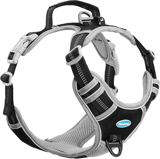 ThinkPet No Pull Harness Breathable Sport Vest with Handle-Dog Harnesses Reflective Adjustable for Medium Large Dogs