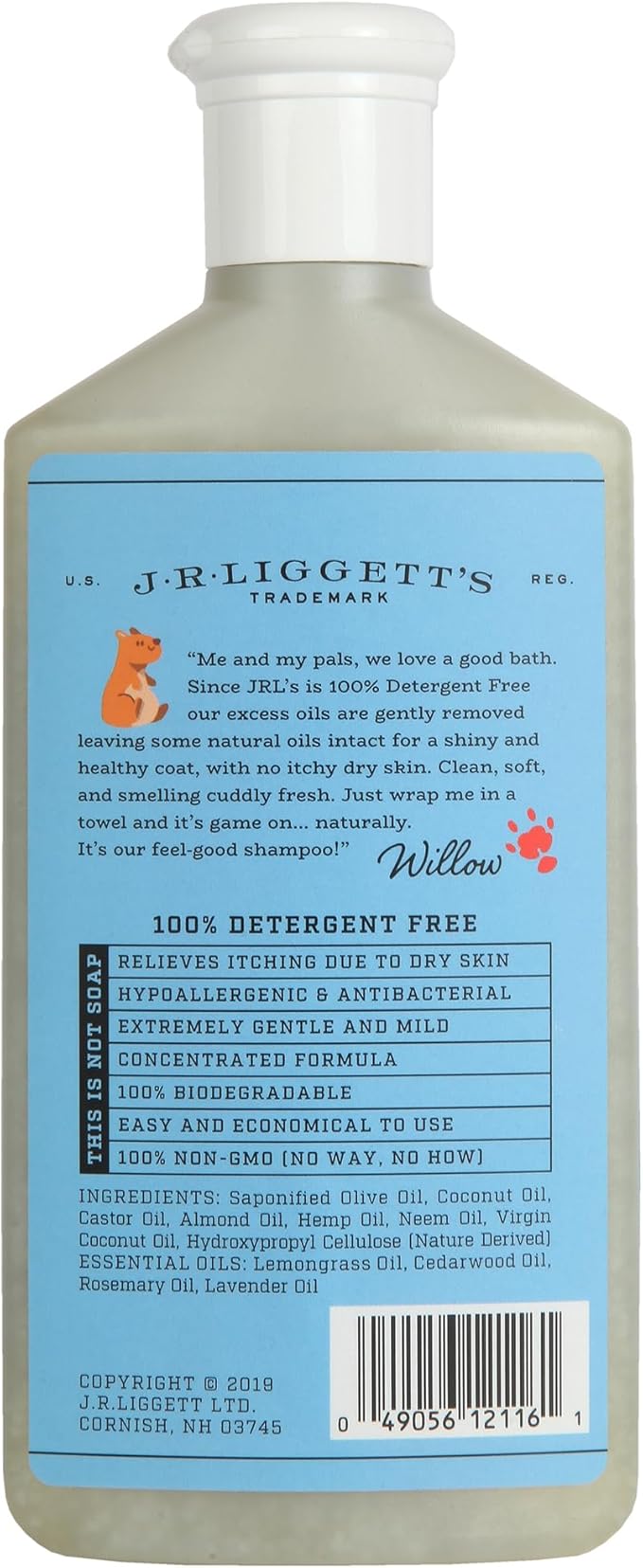 J·R·LIGGETT'S Pet Shampoo Great for Sensitive Skin-Relieves Dry, Itchy Skin-Hypoallergenic and Biodegradable Formula–100% Detergent-Free