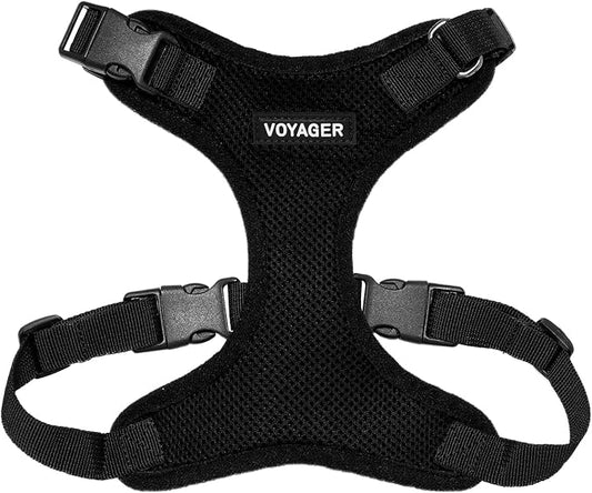 Voyager Step-in Lock Pet Harness - All Weather Mesh, Adjustable Step in Harness for Cats and Dogs by Best Pet Supplies - Black, XL