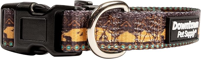 Downtown Pet Supply - Best, Cute & Fancy Dog Collar - Lightweight Adjustable Dog Collar with Quick Buckle & D-Ring - Hand Wash Safe - Sahara - S - Small Dog Collar
