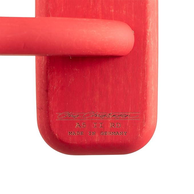 Chris Christensen Mark II Slicker Brush, Groom Like a Professinal, Stainless Steel Pins, Lightweight Beech Wood Body, Ground and Polished Tips, Red Small