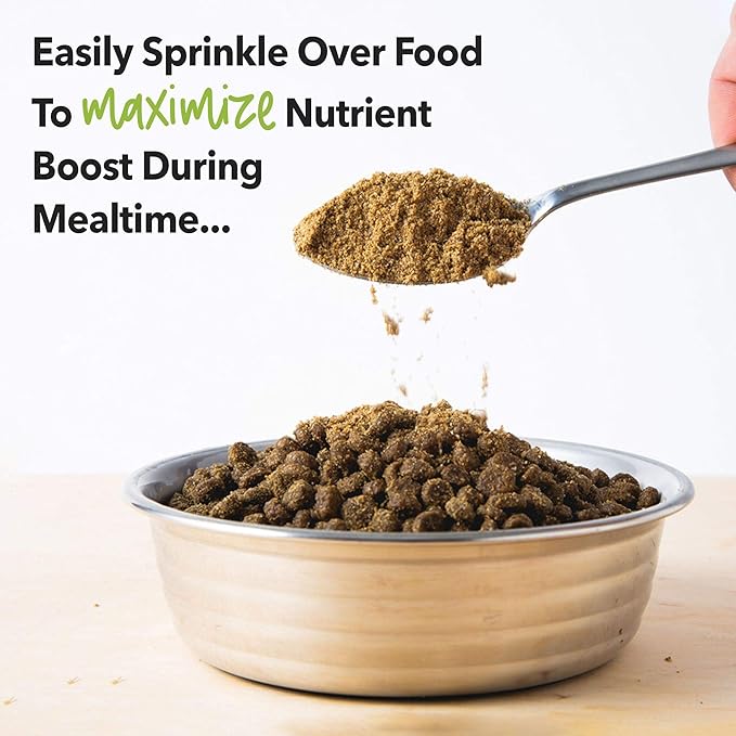 iHeartDogs Dog Food Topper - Freeze-Dried Raw Dog Food Seasoning - Grain Free Superfood Meal Mixer (Chicken, 8 Ounce)