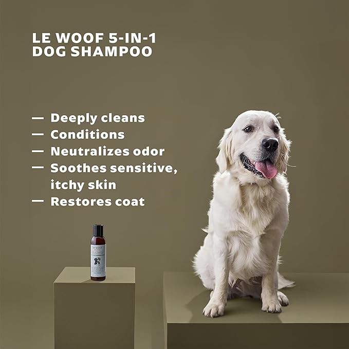 Tea Tree & Aloe Dog Shampoo 4oz: Certified Organic, Natural Shampoo Cleans & Conditions, Relief for Itchy Skin