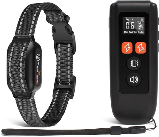 Dog Shock Collar with Remote Control, Bark Collar for Large Medium Small Breed 15-100 Lbs Waterproof, Beep Vibrate Shock Electric Dog Training Collar with Remote, Dog Barking E Collar