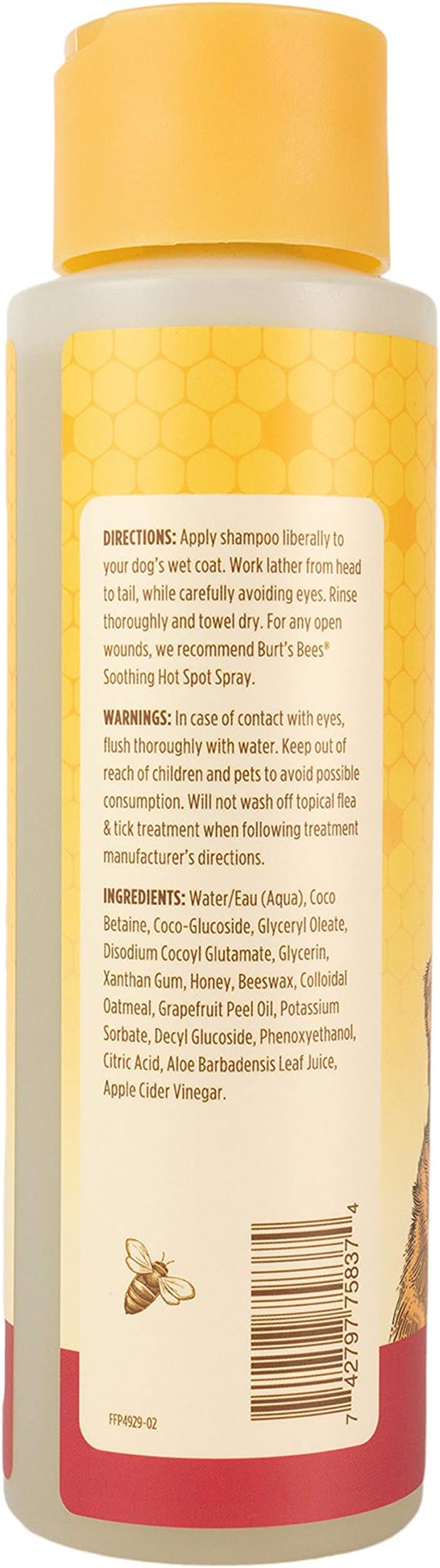 Burt's Bees for Pets Naturally Derived Soothing Hot Spot Shampoo with Apple Cider Vinegar and Aloe Vera - Itch and Hot Spot Relieving Shampoo for All Dogs - Made in USA, 16 Oz - 2 Pack