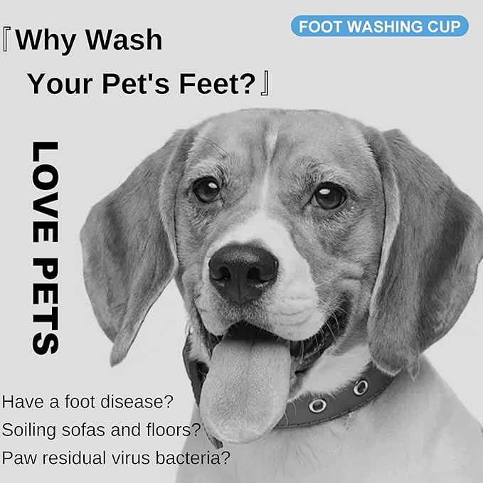 Automatic Paw Washer with Silicone Bristles - Electric Paw Cleaner Cup for Muddy Claws, Portable Pet Feet Washer with USB Charging, Designed for Small to Medium Cats & Dogs