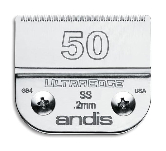 Andis Carbon-Infused Steel UltraEdge Dog Clipper Blade, Size-50SS, 1/125-Inch Cut Length (64185)