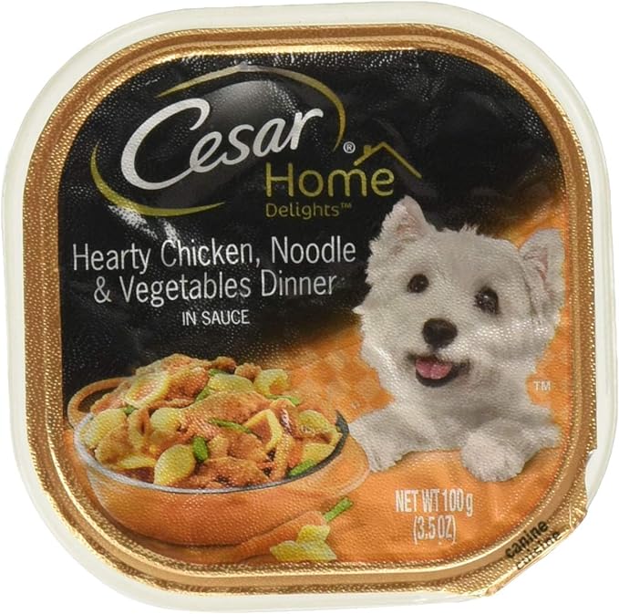 Cesar Home Delights Canine Cuisine Hearty Chicken, Noodle & Vegetable Dinner in Sauce