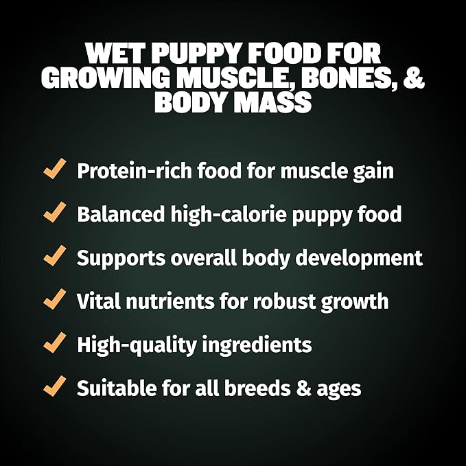 Bully Max Wet Puppy Food - Instant Fresh Dehydrated High Protein Soft Dog Food with Chicken - Healthy Growth for Small & Large Breed Puppies - 2 Dry Dog Food Pounds (Makes 5.5 lbs. of Wet Dog Food)