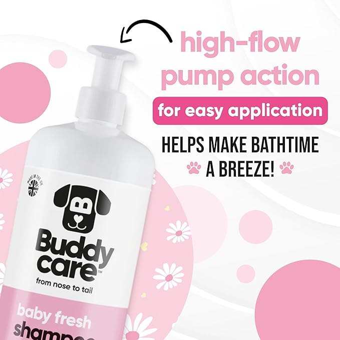 Baby Fresh Dog Shampoo by Buddycare | Deep Cleansing Shampoo for Dogs | Fresh Scented | with Aloe Vera and Pro Vitamin B5 (33.81oz)