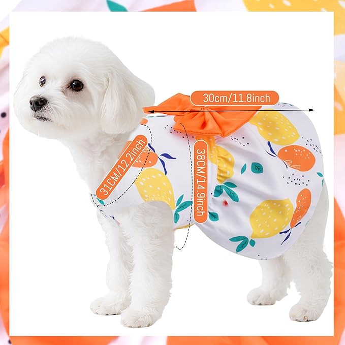 choyaxo Floral Dog Dress Cute Dog Skirt Pet Dress Summer Pet Clothes for Puppy Small Cats