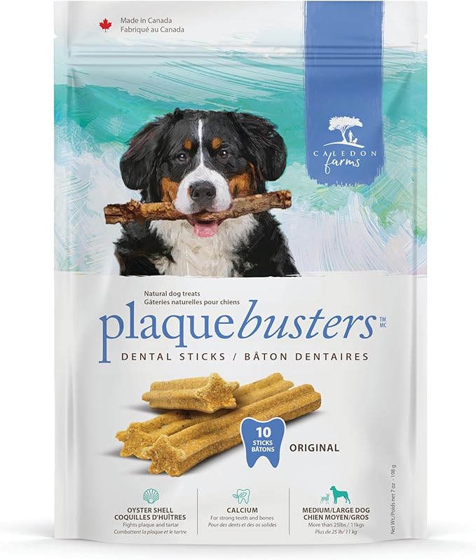 Caledon Farms Plaque Busters with Oyster Dog Treats: 140G/4.9OZ