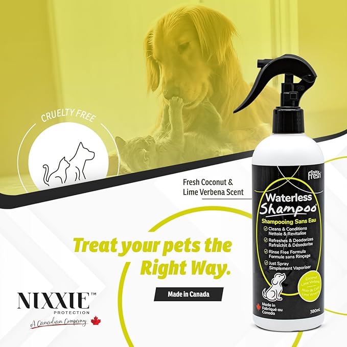 Dog Dry Shampoo, Waterless Dog Shampoo, Dry Shampoo for Dogs by EnviroFresh, Waterless Pet Shampoo for Dogs and Cats - Dog Perfume, Dog Deodorizing Spray, Dry Shampoo, Cat Grooming (12 oz.)