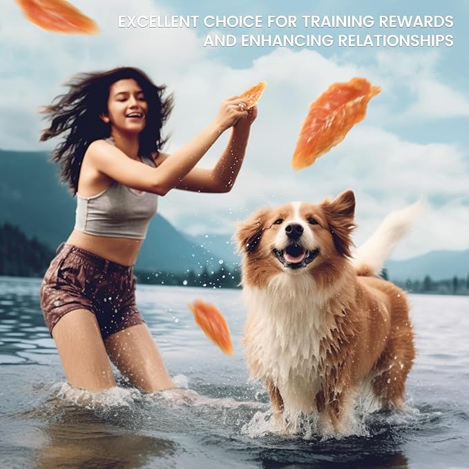 Chicken Jerky Tenders, Healthy Natural Dog Treats Rawhide-Free Grain-Free Chicken Jerky for Dogs High Protein Training Treats Snacks for Small Medium Large Dogs 12 Counts