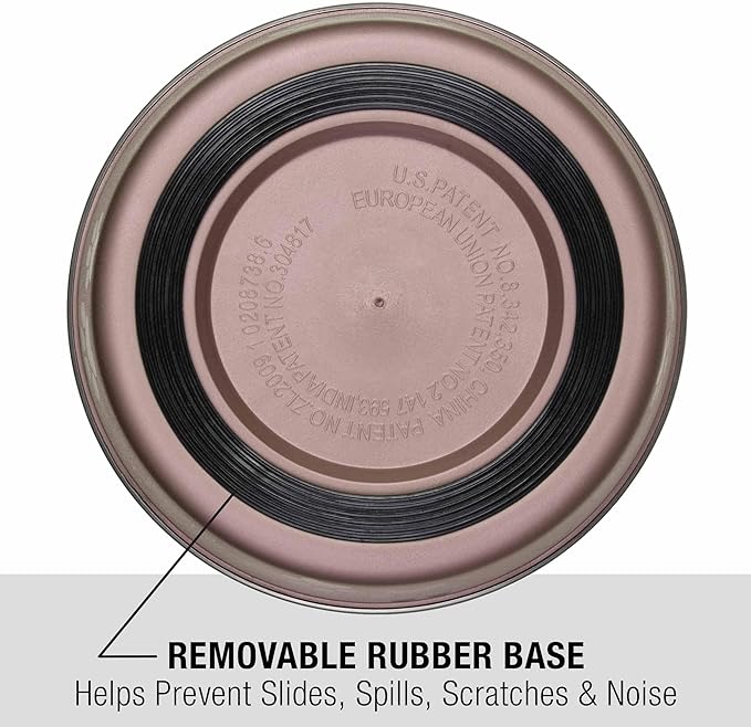 Loving Pets Bella Dog Bowls- Stainless Steel Dog & Cat Bowls - Spill Proof Dog Food Bowl, Cat Bowl, Puppy Essentials & Pet Supplies Great for Home & Travel (Medium 20-25 lbs, Grape)