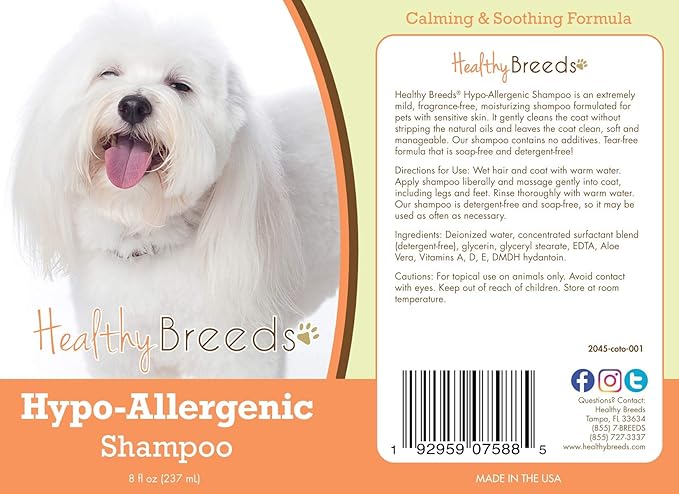 Healthy Breeds Coton de Tulear Hypo-Allergenic Shampoo 8 oz