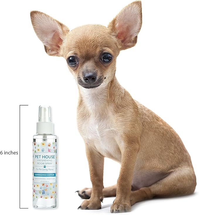 One Fur All Pet House Freshening Room Spray - Sunwashed Cotton - Concentrated Air Freshener - Non-Toxic & Pet-Friendly Air Freshener - Pet Odor Eliminator Room Spray