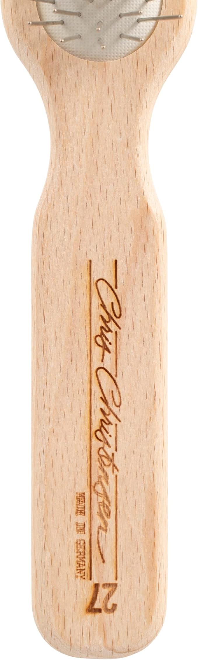 Chris Christensen 27 mm Oblong Pin Dog Brush, Original Series, Groom Like a Professional, Stainless Steel Pins, Lightweight Beech Wood Body, Ground and Polished Tips