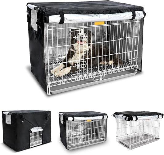NEVERLAND Dog Crate Cover 36 Inch - Kennel Crate Covers for Dog Cage Waterproof, Universal Durable Oxford Cloth Dog Cage Cover for Most Wire Pet Crates, 36 x 23 x 25 Inch (Cover Only)