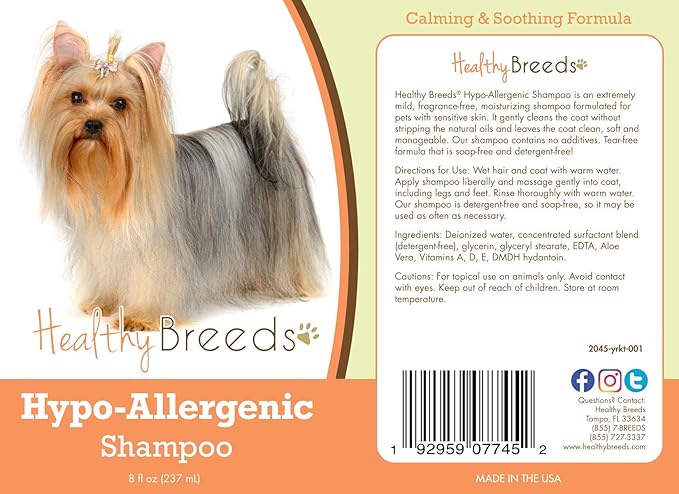 Healthy Breeds Yorkshire Terrier Hypo-Allergenic Shampoo 8 oz