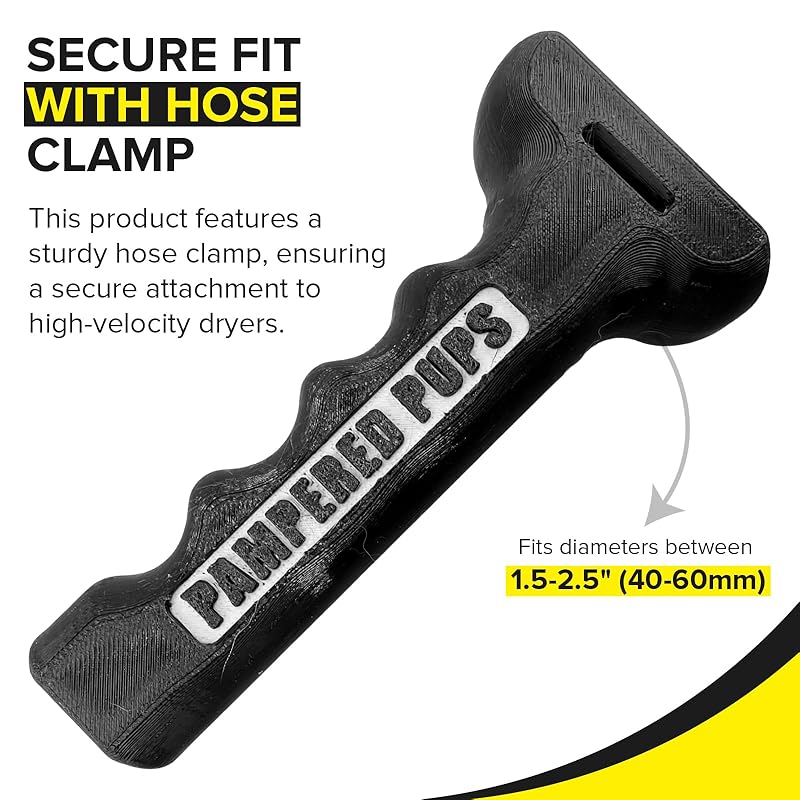 Sure Grip Dryer Handle for Dogs V3(Updated design), For Comfortable Dog Grooming | High-Quality PETG | Heat-Dissipating Design | Easy Attachment | Fits 1.5-2.5 Inch Hoses