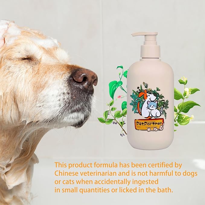 Cat & Dog Shampoo and Conditioner,Natural Chinese Medicine Shampoo，Relief Itchy Dry Skin Erythema Papules Pustules