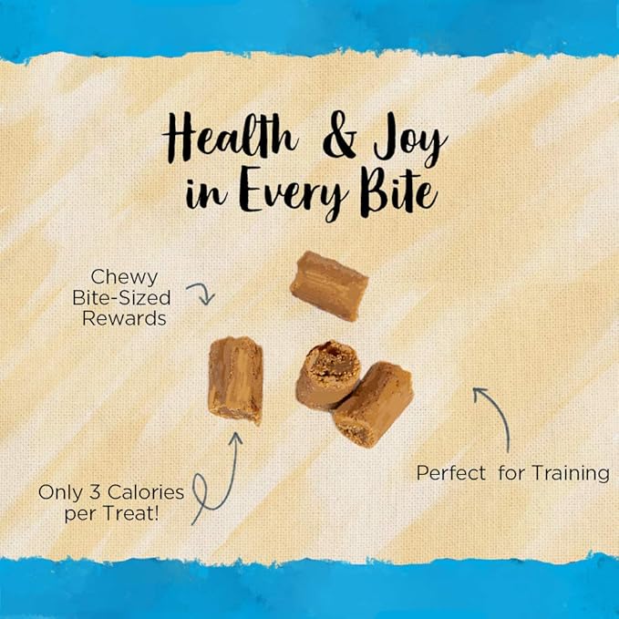 Blue Dog Bakery Natural Dog Treats, Perfect Trainers, Low Calorie Dog Training Treats, Chicken & Cheese Flavor, 6oz, 8 Count