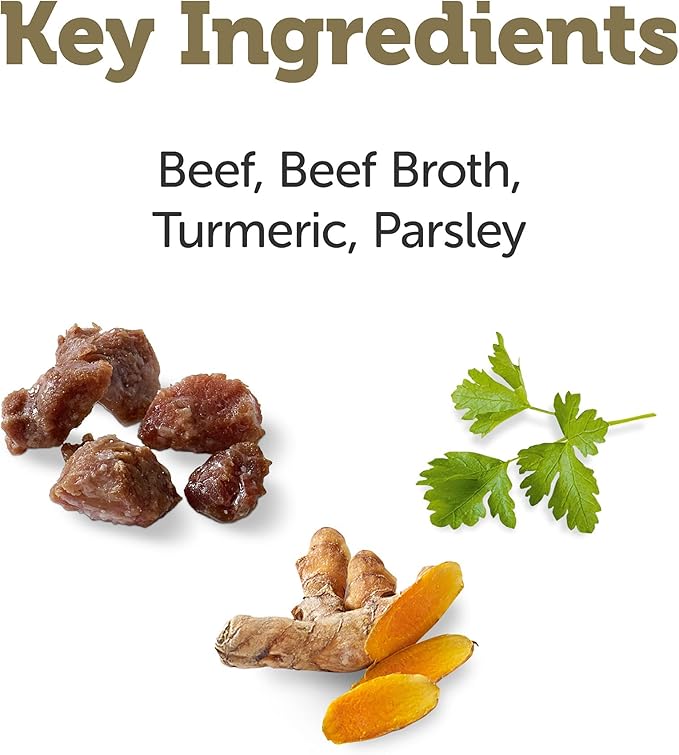 Applaws Taste Toppers, Bone Broth for Dogs, Natural Dog Food Topper, 6 Count, Limited Ingredient, Grain Free, Meal Topper for Dogs, Beef Bone Broth with Turmeric & Parsley, 7.10fl oz Pouches